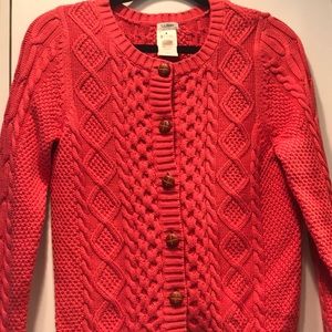 LL Bean Cable Cardigan